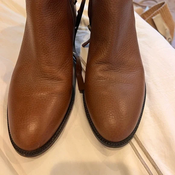 Valentino Brown Ankle Boots with Studded Strap - Picture 4 of 10